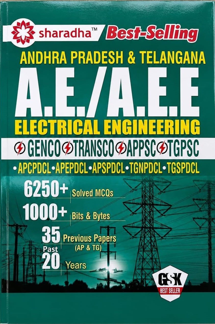 A.E./ A.E.E Electrical Engineering AP & TG 6250+ ll Solved Mcqs ll 1000+ Bits & Bytes ll 35 previous Papers & past 20 Years