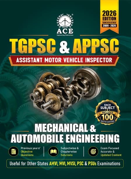 TGPSC | APPSC AMVI Mechanical and Automobile Engineering Previous Years Objective Questions with Solutions Subjectwise & Chapterwise (Exams held between 2009-2026)