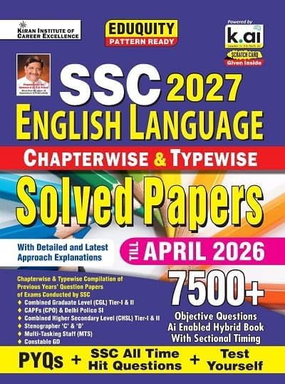 SSC 2027 English Language Chapterwise & Typewise Solved Papers till April 2026, 7500+ Objective Questions