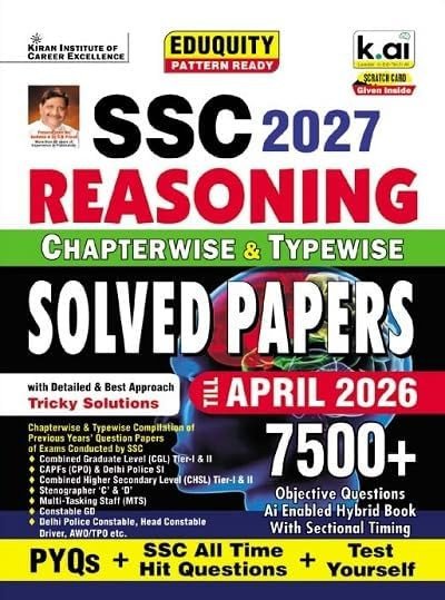 SSC 2027 Reasoning | Chapterwise & Typewise Solved Paper | Till April 2026, 7500+ Objective Questions
