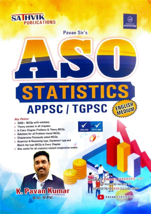 ASO Statistics For APPSC/TGPSC Exams By K Pavan Kumar (English Medium)